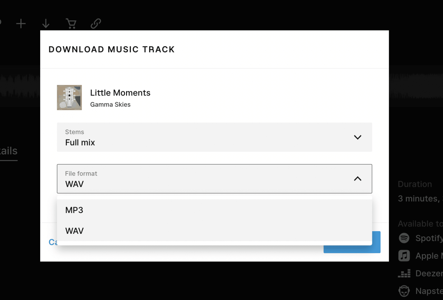 Epidemic Sound download track