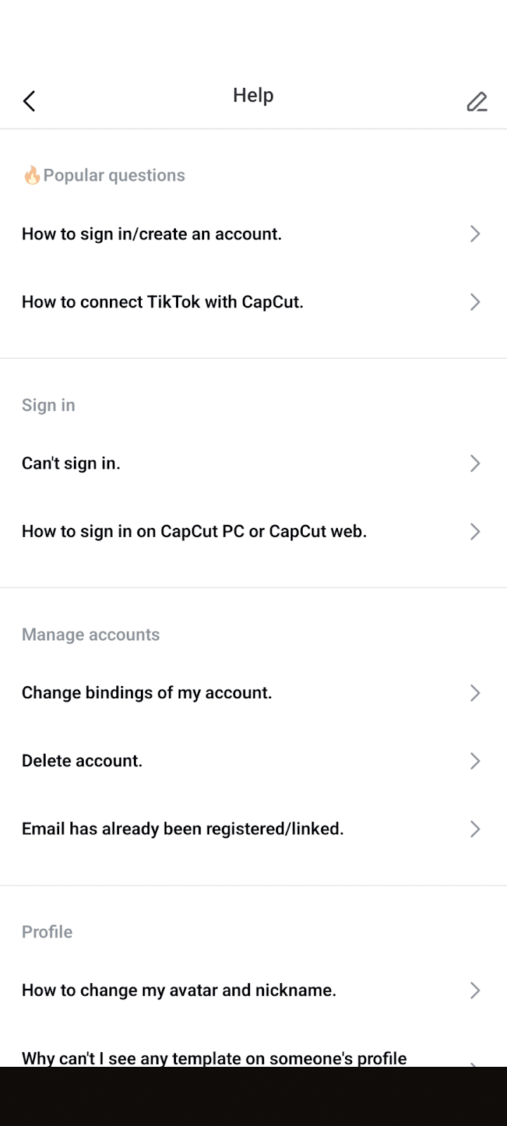 CapCut help