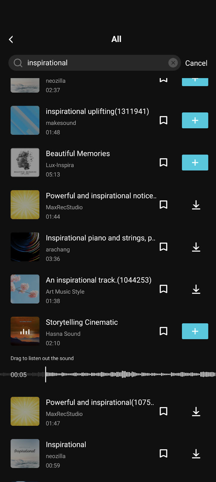 CapCut libraries