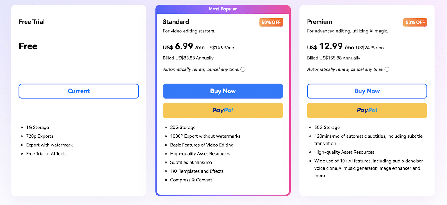 media.io pricing